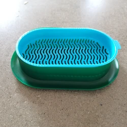 Pet Cat Grass Hydroponic Grow Kit - Sprout Dish for Digestion & Germination (G1254A Blue green)