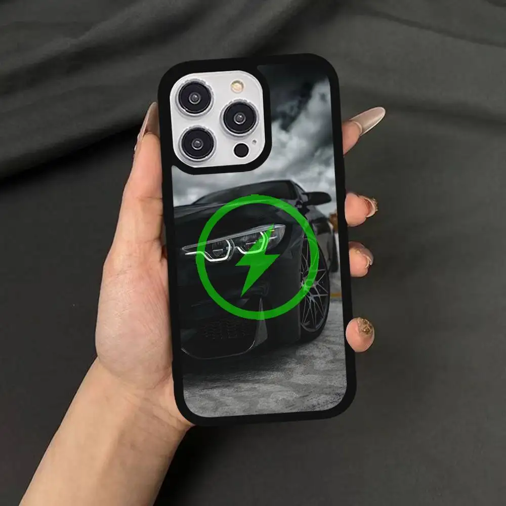 Vibrant Dual-Tone Magnetic Car Phone Case with Wireless Charging Capability