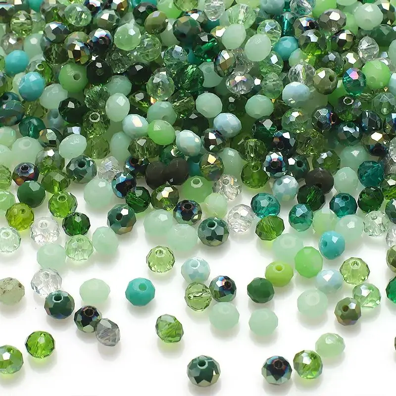 2/3/4/6/8/10/12MM Rondelle Austria Faceted Crystal Glass Beads Round Loose Spacer Beads for Jewelry Making