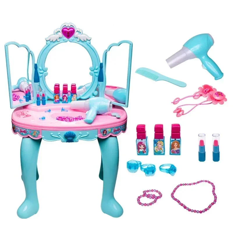 Children's Home Simulation Dressing Table Multi Functional Dreamy Makeup Table Set Girls' Makeup Toys