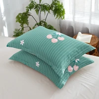 Pink Floral Flat Sheet Set Twin/Queen Cotton Chic Botanical Blossom Flower Kawaii Fruit Cherry Print Bed Sheet with 2 Pillowcase 3