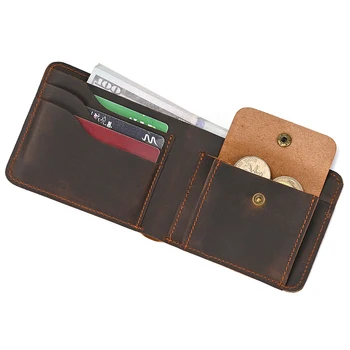 Portamonete da viaggio di alta qualità Portafoglio da viaggio in vera pelle da uomo Porta carte da donna Borsa corta da uomo moda retrò Portafoglio retrò da uomo