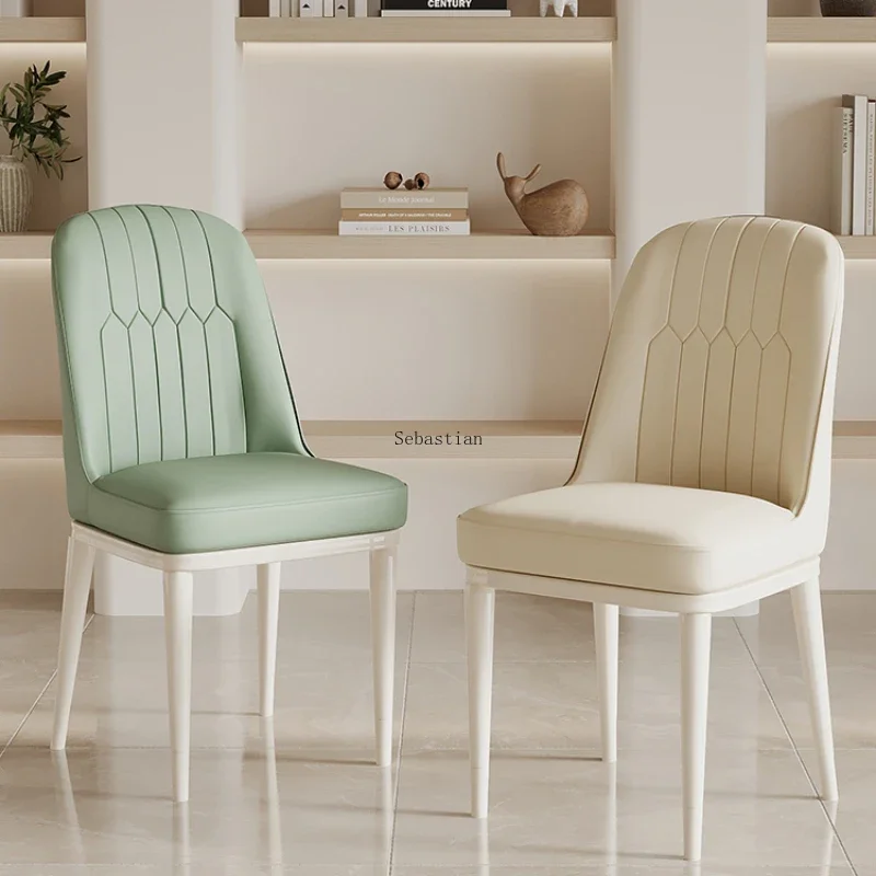 Cream Style Minimalist Soft Pack Chair Furniture Modern Home Restaurant Coffee Leisure Hotel Backrest