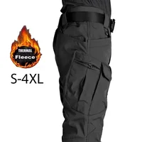 Outdoor Men Tactical Softshell Cargo Pants Working Camping Hiking Trousers Pocket Military Climbing Trekking Hunting Fleece Pant 1