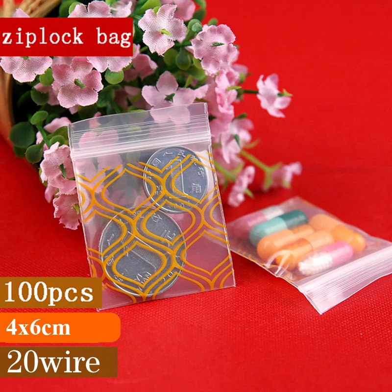 thumbnail image 2 of 100 Pack 4x6 Inch Ziplock Bags With Clear Window - Resealable Storage For Jewelry & Small Items 2 of 12