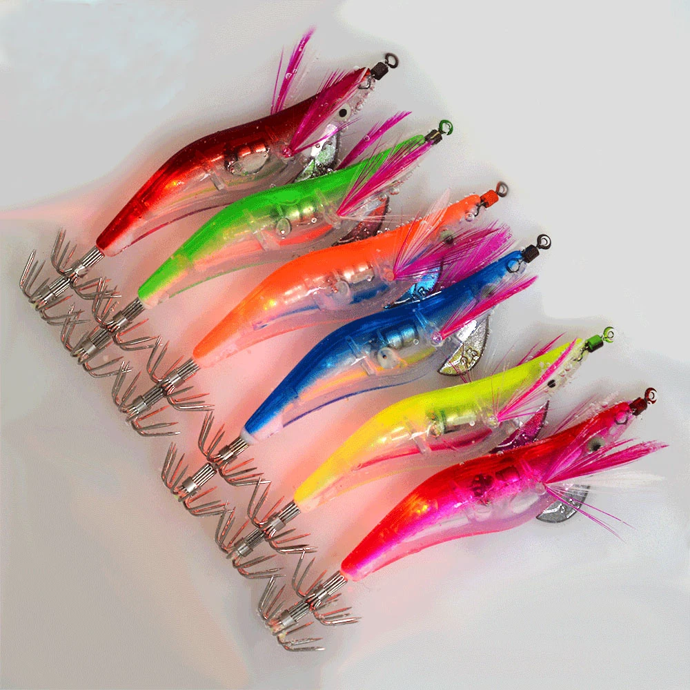 Lot De 6 Leurres De Pêche Métalliques Lumineux - 7 à 60 G - Pour Jigging Eau Salée Et Douce