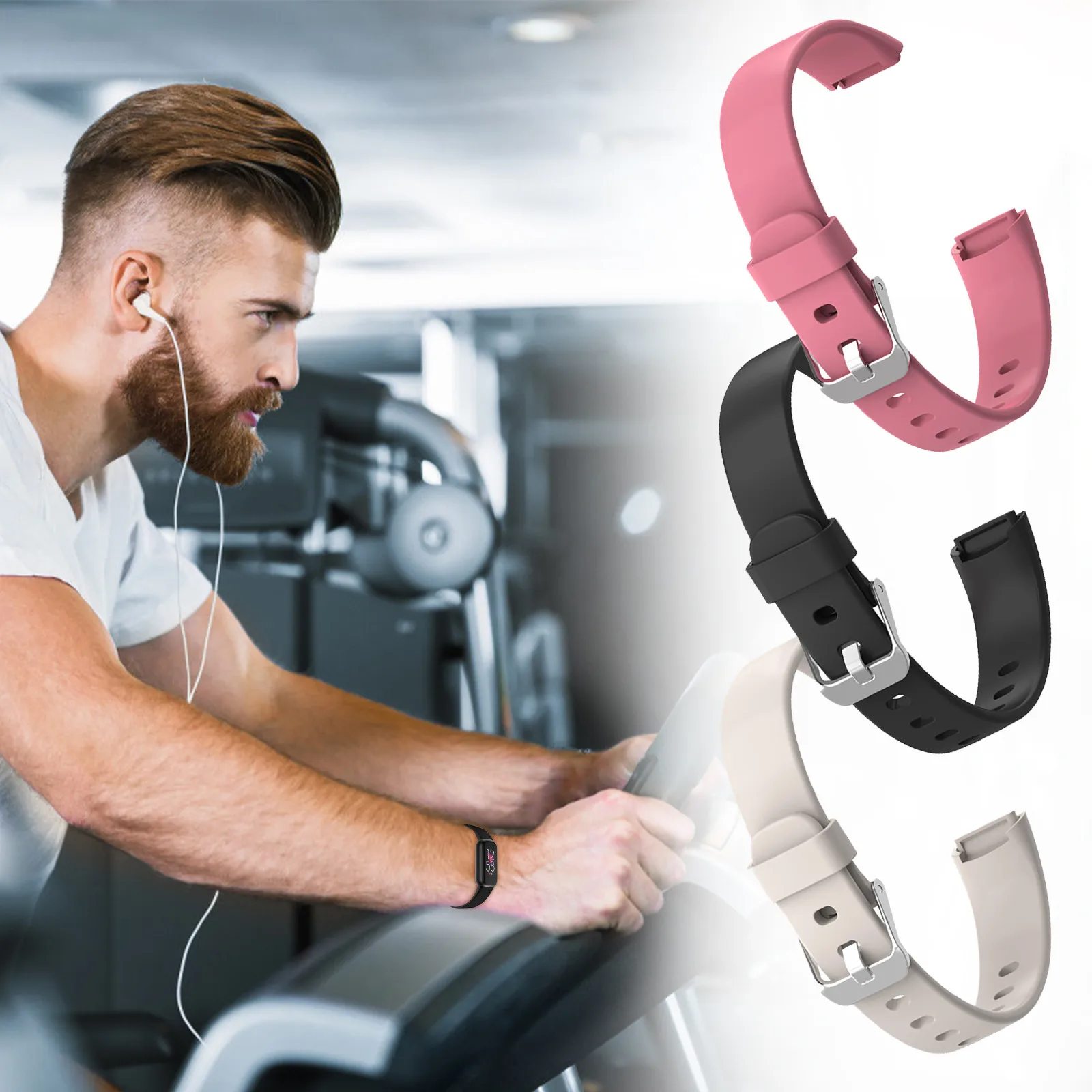 

Новое специальное предложение силиконовый браслет подходит для часов Fitbit Luxe Замена высококачественные спортивные аксессуары