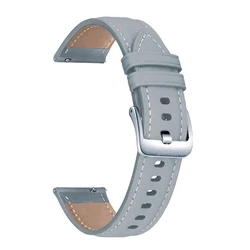 20mm Sport Leather Watch Strap, Premium Band for 20mm Universal (Grey)