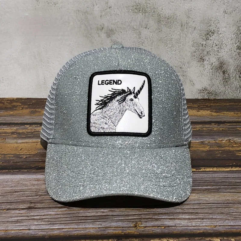 New Legend unicorn Berretto da baseball in maglia di moda ricamato con animali Cappellini con animali adorabili Cappellino snapback per donna e uomo Cappello per papà_voghion.com