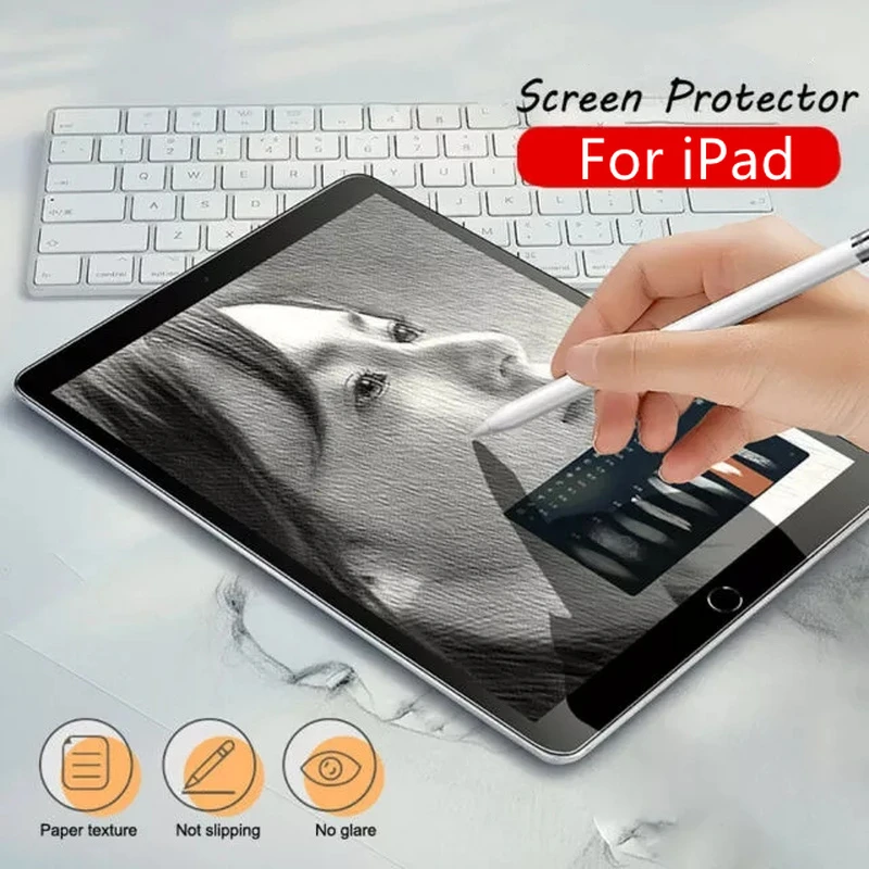 Paper Film Screen Protector Matte PET Painting Write For iPad Pro 11 12.9in Air 3 4 5 7th 8th 9th 10th Gen 9.7 10.2 10.9