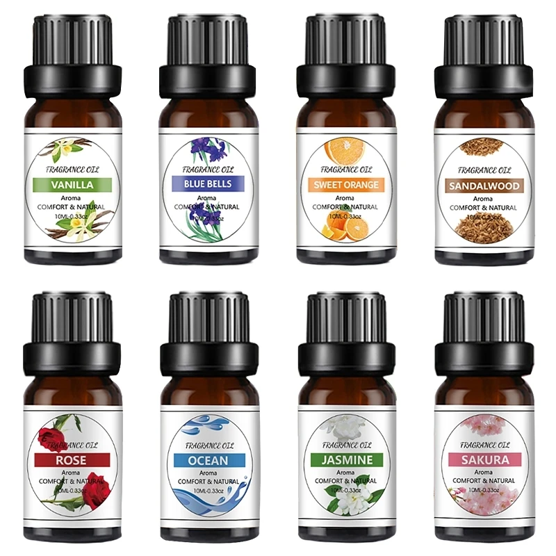 10ml Essential Oil Natural Plant Making Diffuser Lavender Sandalwood Vanilla Flavor Fragrance Oil for DIY Candle & Soap Making