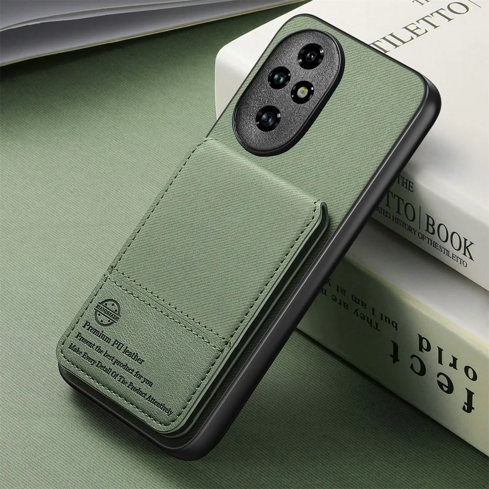 Luxury RFID Leather Card Holder Stand Case - Premium Back Cover