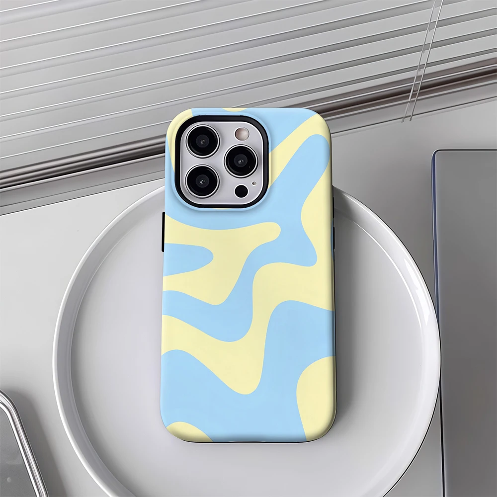 Lemon Wave Magnetic Tough Phone Case - Double-Layer Protection
