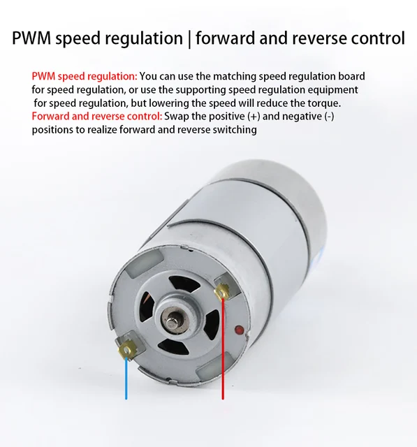 Funk Fernkontroller 37mm DC 12V Schwerlast Fülliger Drehmoment  Getriebewelle Motor Vorwärts & Rückwärts mit Geschwindigk