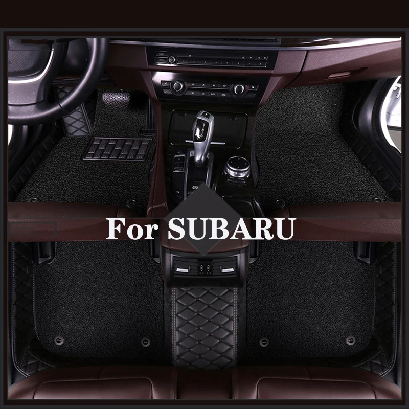

High Quality Customized Double Layer Detachable Diamond Pattern Car Floor Mat For SUBARU Forester Outback Legacy XV WRX Impreza