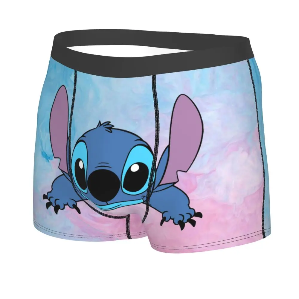 Custom Stitch Lion Cute Boxers Shorts Men's Disney Movie Briefs Underwear Fashion Underpants