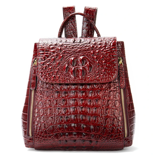 Alligator Womens Genuine Leather Backpack | Leather Laptop Backpack Women -  Leather - Aliexpress