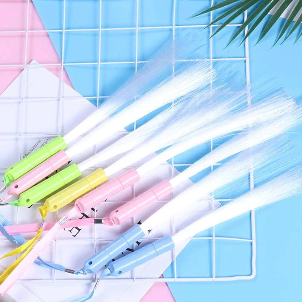 4pcs LED Fiber Optic Stick Frequency Conversion Glow Fiber Optic Wands Night Light Lasting Christmas Decorations Party Supplies