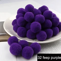 Mini Fluffy Soft Pom Poms for DIY Crafts and Home Decor (32 deep purple)