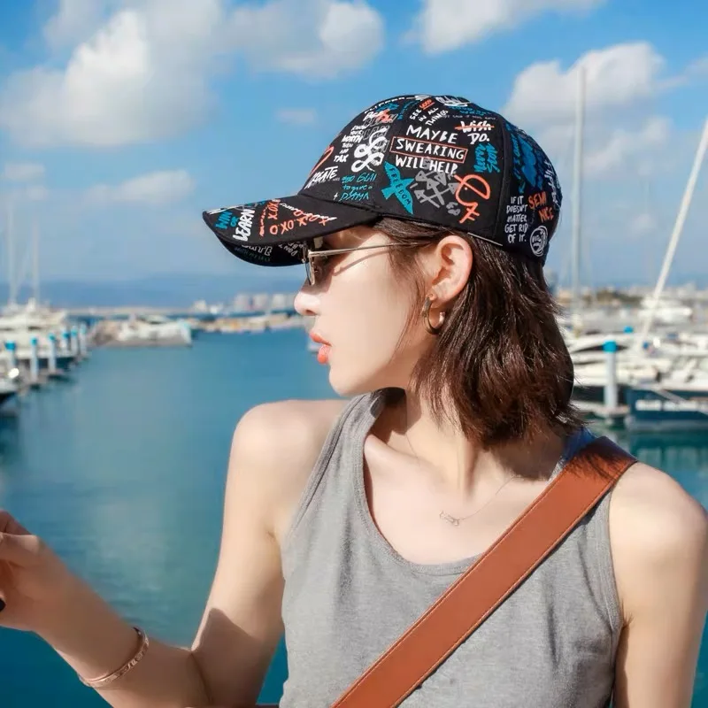 New Graffiti Hip-Hop Kpop Men Women Baseball Hats Cotton Breathable Snapback Skateboard Sport Caps Adult Cool Streetwear Fashion_voghion.com