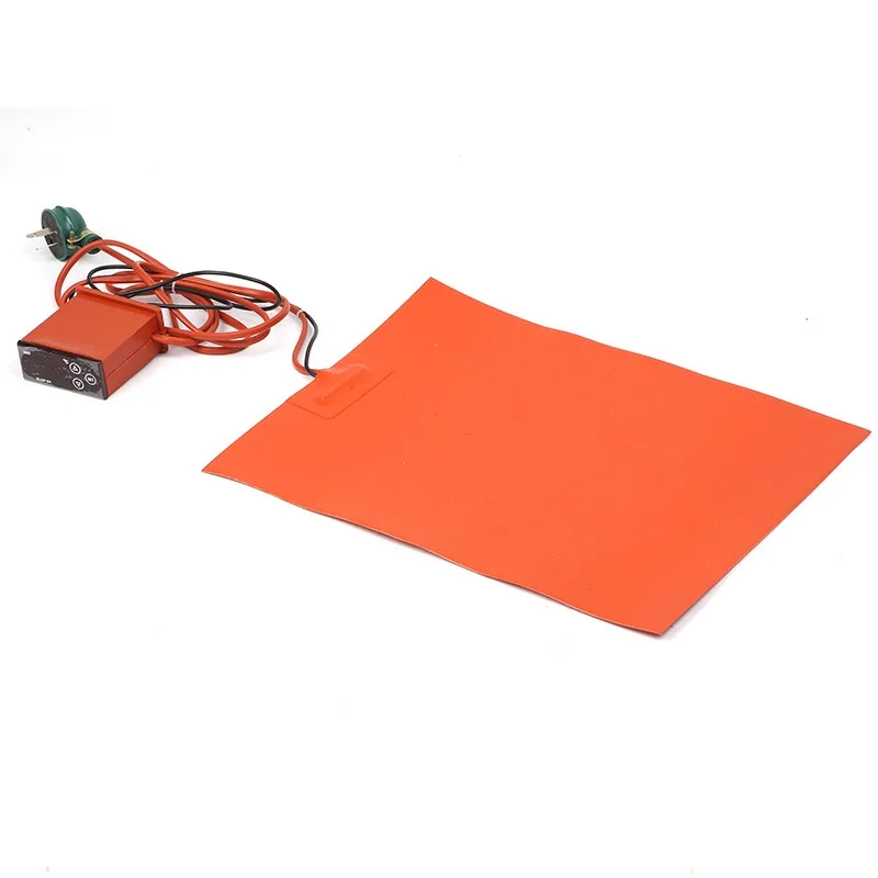 110V/220V Flexible Silicone Rubber Heating Pads Electric Heater Plate Mat 3M Adhesive Digital Temperature Controller Thermostats 3
