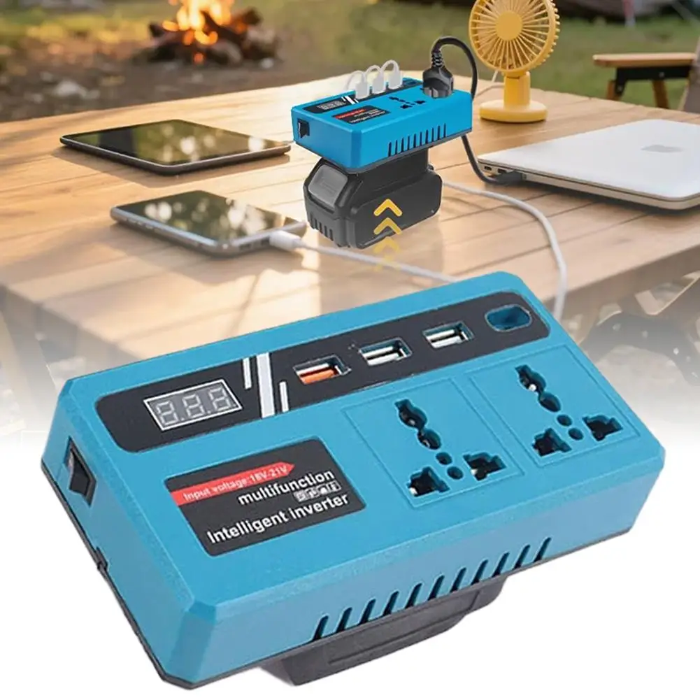 리튬 배터리 지능형 인버터 18-21V 충전 전력 변환기 AC220V/110VUSB DC5V 소켓 공급 B3Z9