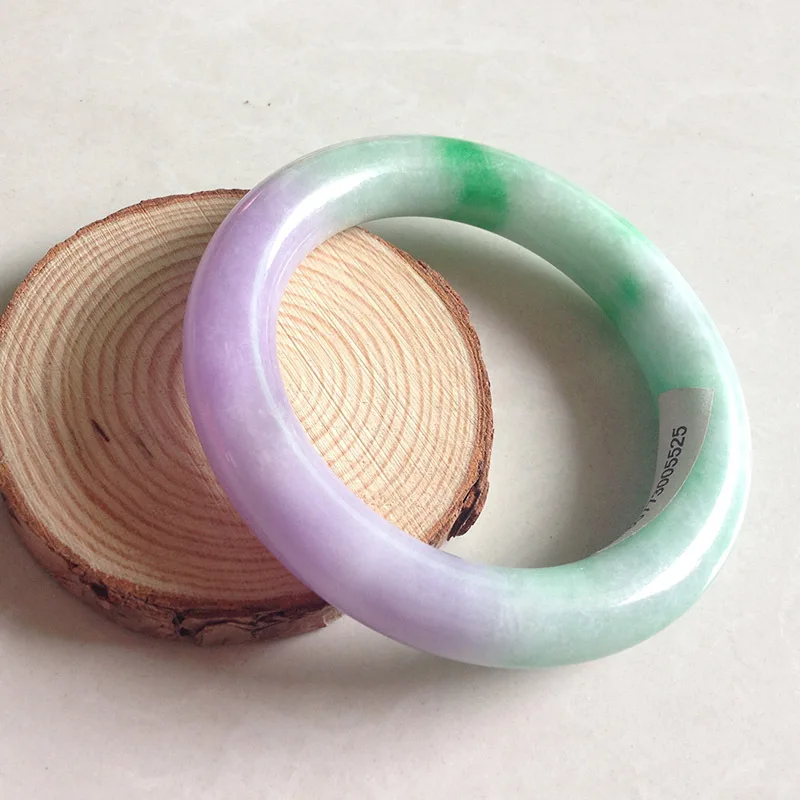 Myanmar Jade Yang Green Floating Flower Ice Round Bracelet Oily