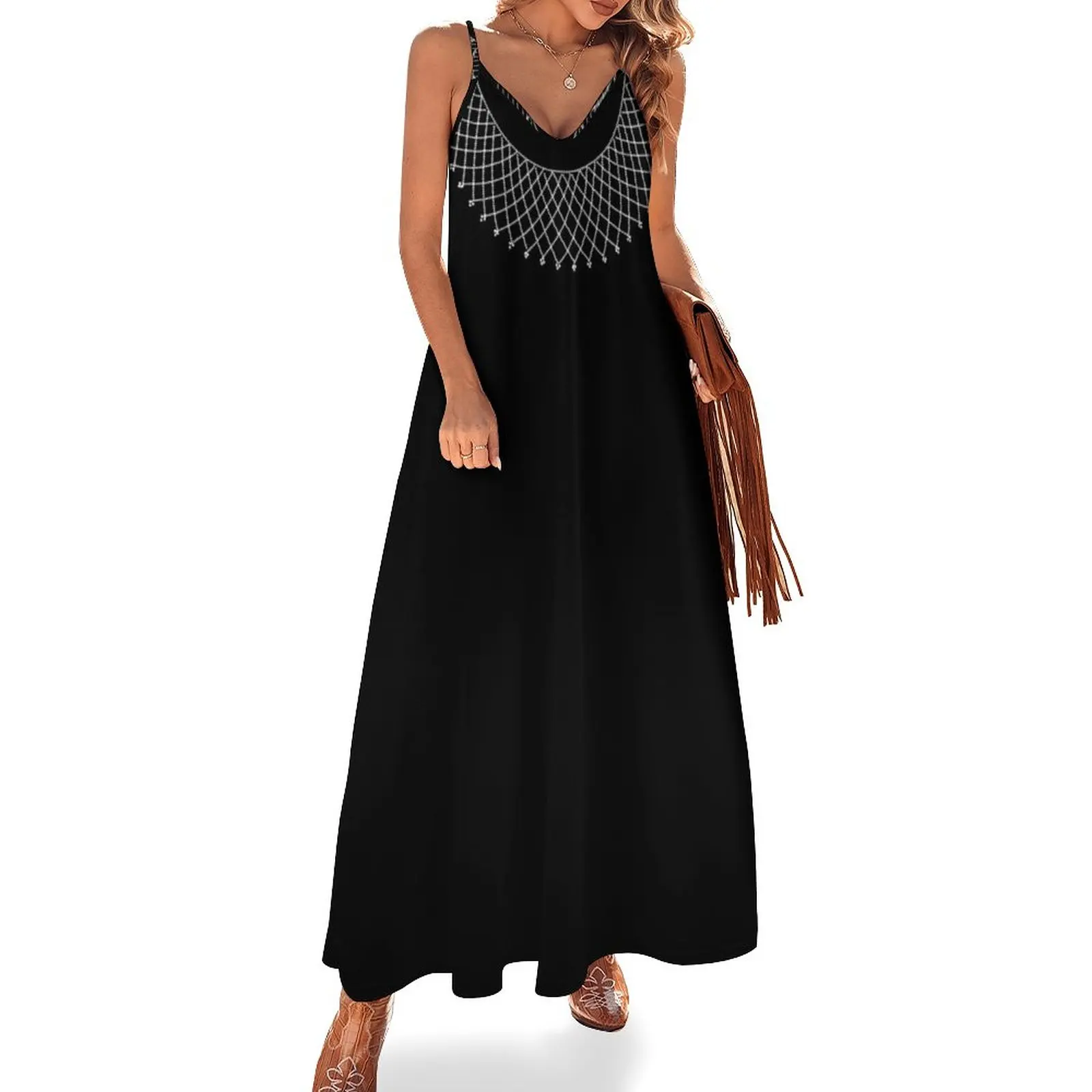 

RBG Collar Sleeveless Dress woman dress elegant party dresses for women 2024 Long dress woman prom clothes