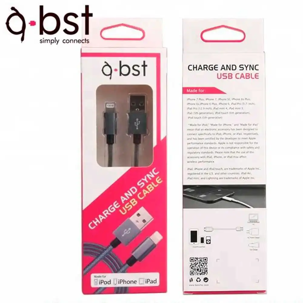 BST A-BST Cable 1m USB C Lightning Carga y Datos Cert MFi Compatible iPad Pro Negro 