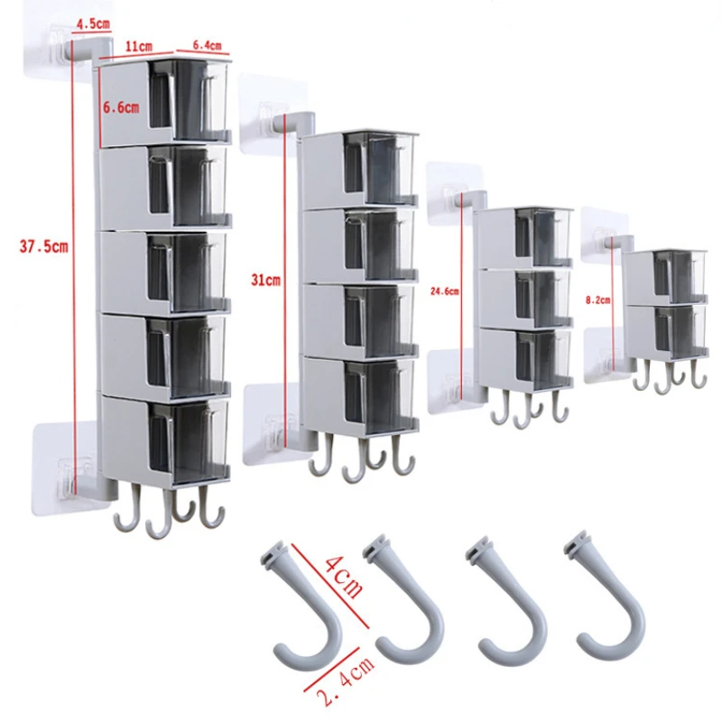 

Hole-free Wall-mounted Seasoning Box Paste Rack-mounted Seasoning Rotary Moisture-proof Seasoning Tank Storage Box Salt