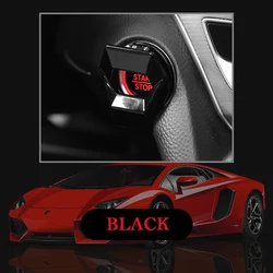 Stylish Decorative Engine Start Stop Button Cover - Enhance Your Car's Interior Aesthetics (Black)