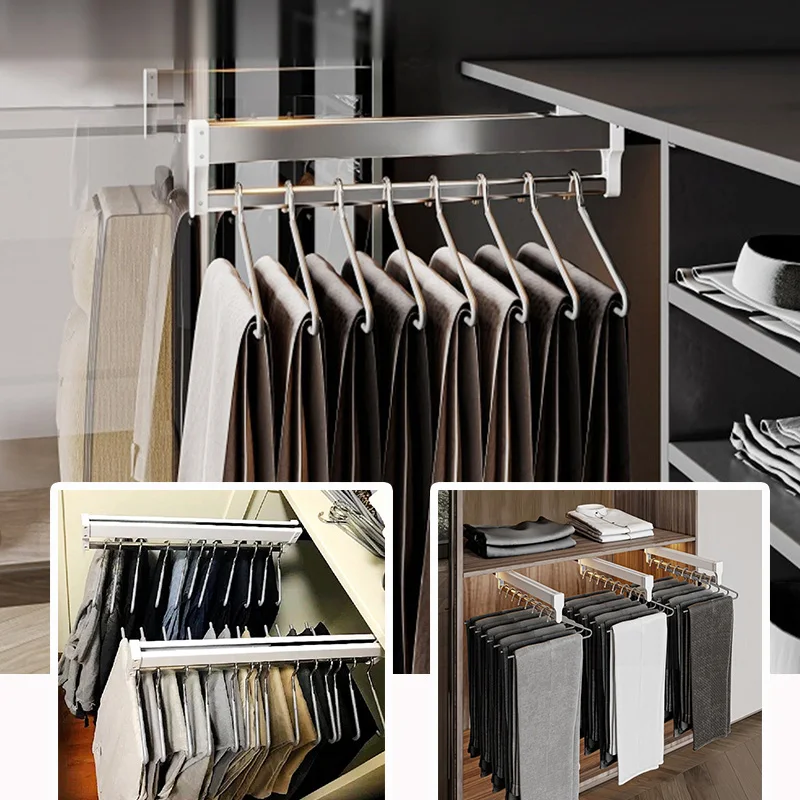 Retractable Hanger for Closet,Wardrobe Top Mount Pull-out Clothes