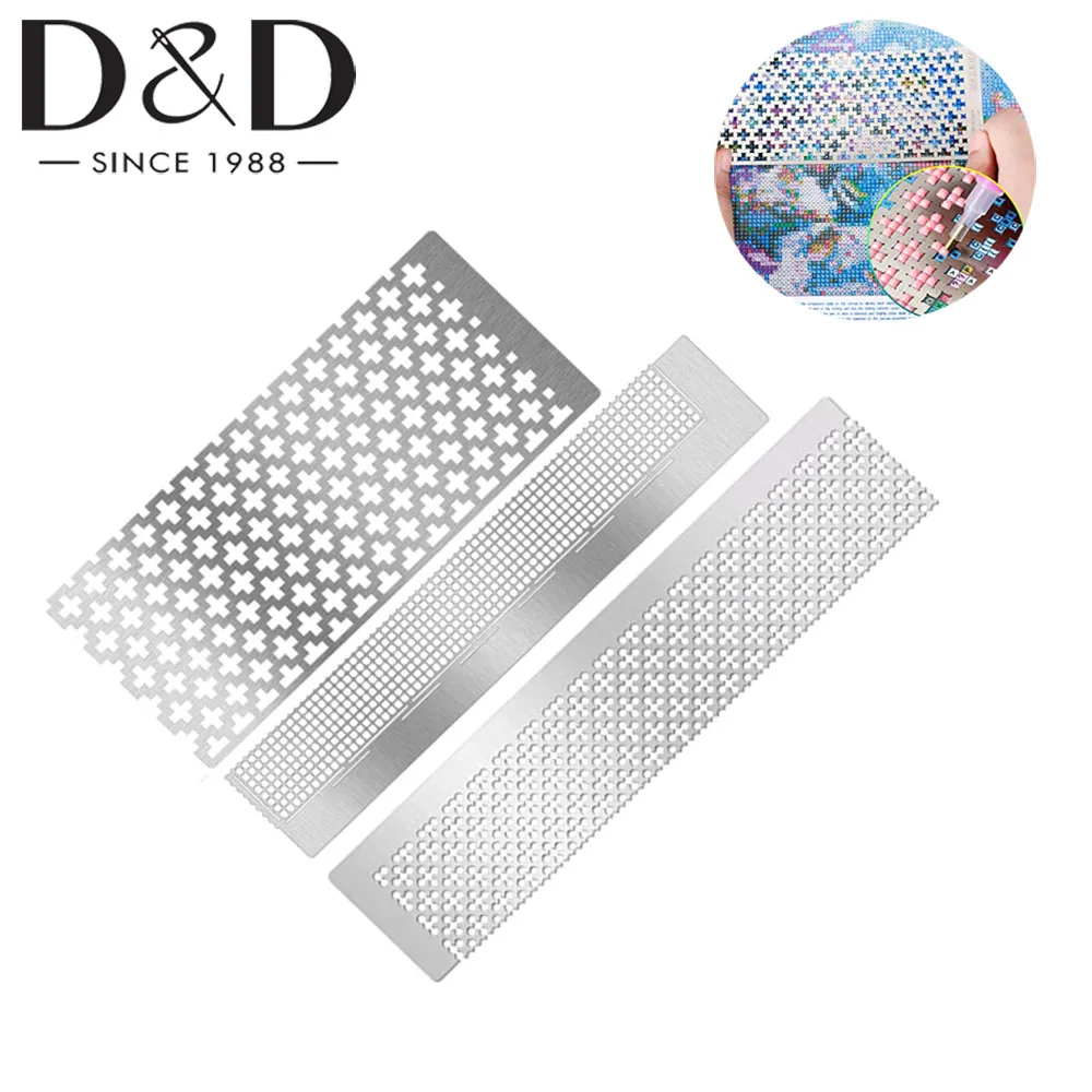 

1pcs Diamond Painting Ruler Stainless Steel Diamond Mesh Ruler 3 Styles Blank Grids for 5D DIY Diamond Painting Supplies