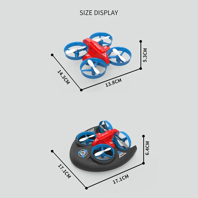 Official JJRC H101 2.4G Water Ground Air Mode RC Quadcopter Drone 3 In 1 Remote Control Outdoor Mini Aircraft Hovercraft Toys 6