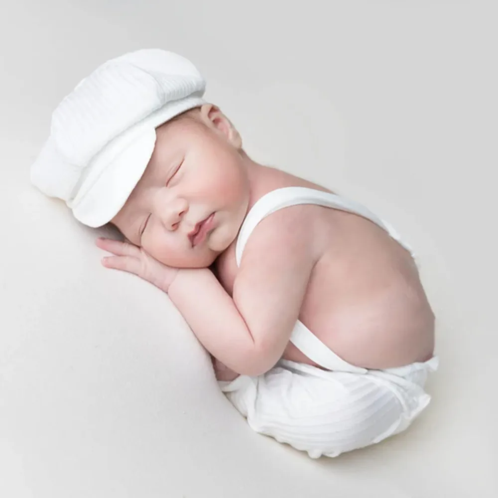 

Infant Photography Clothing Cap+Suspenders 2Pcs/Set Studio Baby Photo Props Accessories Newborn Hat Overalls Outfits Fotografia