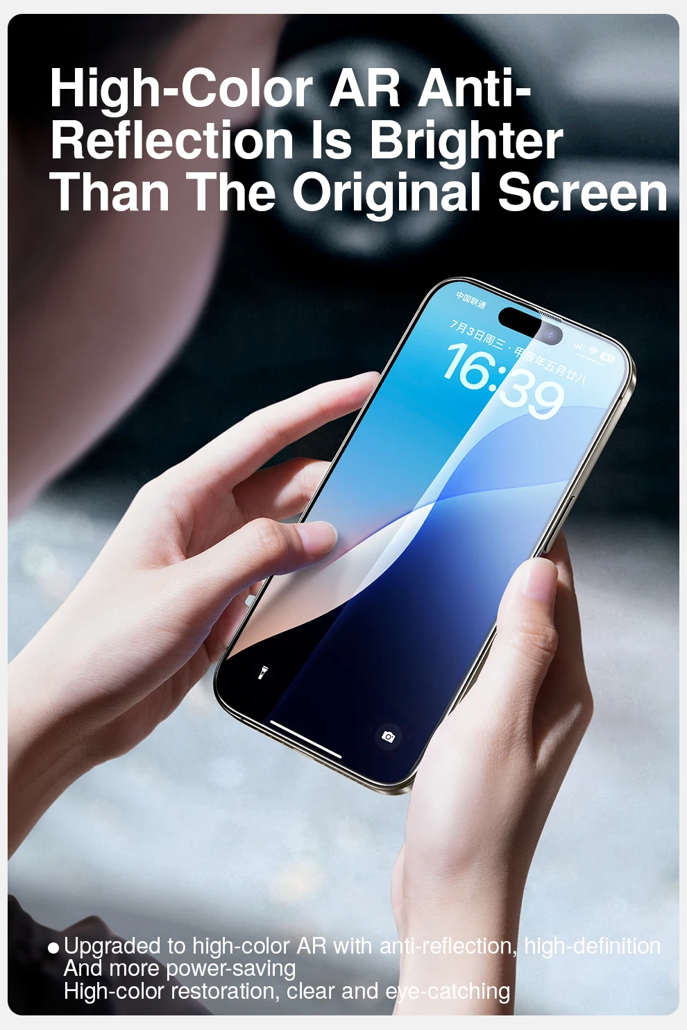 SmartDevil Displayschutzfolie für iPhone 16 Pro Max 16 Pro 15 HD, vollständige Abdeckung, gehärtetes Glas, Corning-Folie mit Installationswerkzeug – Detail 9