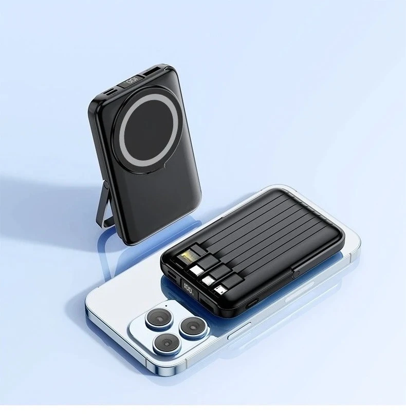 자석 파워뱅크 10000mAh/20000mAh 무선 충전기 20W 고속 충전 휴대용 외장 배터리 팩 아이폰 안드로이드용