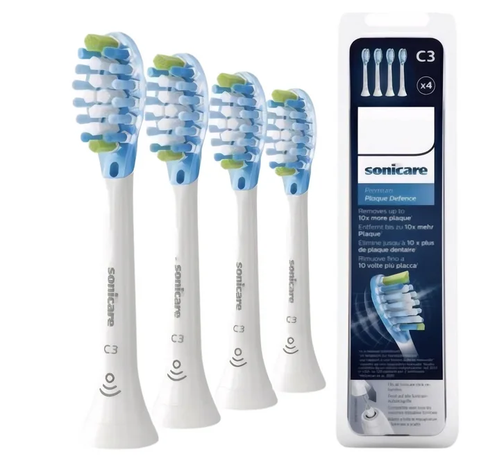 For Philips Sonicare C3 4 Pack Replacement Toothbrush Heads Plaque Defence Toothbrush Brush Head White Or Black 5