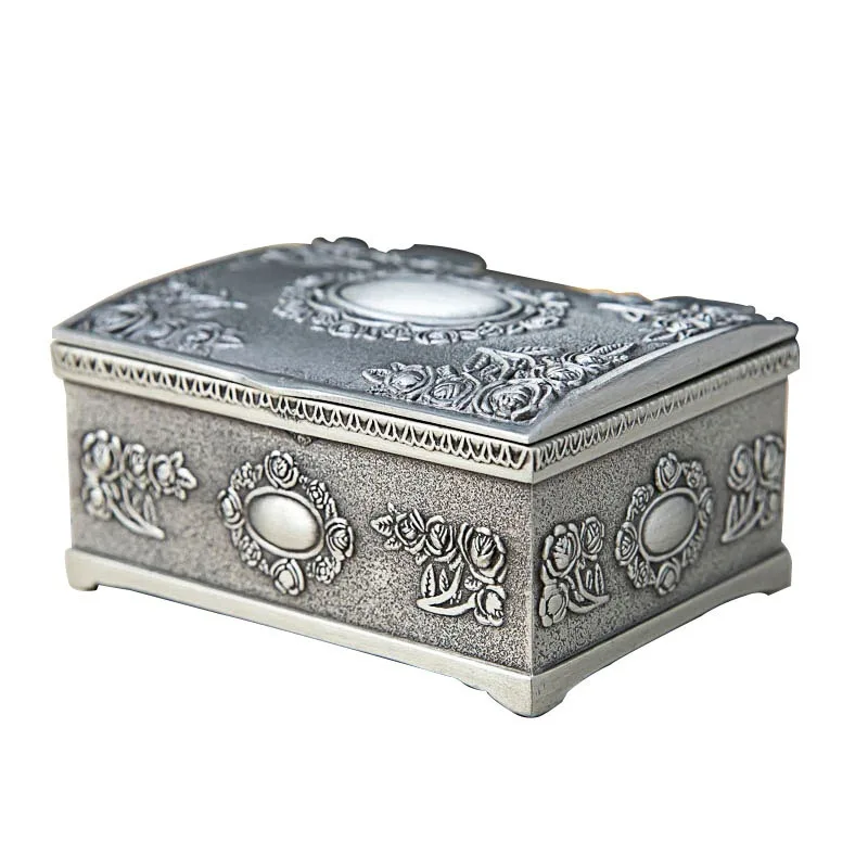 1PCS Retro Metal Holy Grail Saint Benedict Guadalupe Rosary Necklace Metal Boxes Religious Jewelry Packing Case Gift