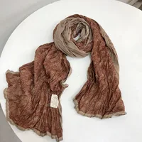 Korean Cotton Retro Scarf  Spring And Autumn New Floral Scarf Fashion Female Thin Breathable Shawl - Image 2