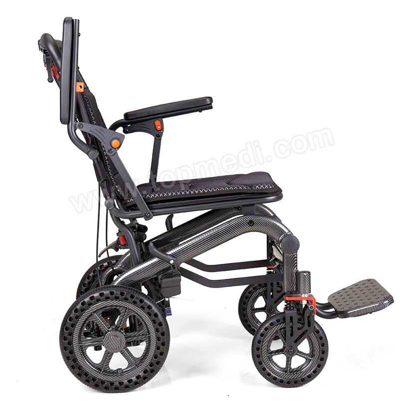 Aluminum Wheelchair Manual Lightweight Folding Type Wheelchair for Travel