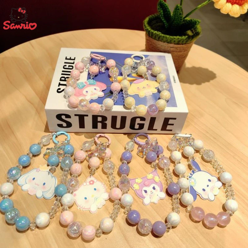 

Sanrio Melody Hello Kitty Keychain Cinnamoroll Kuromi Bag Decoration Pendant Key Ring Decoration Highly Attractive Bracelet Gift