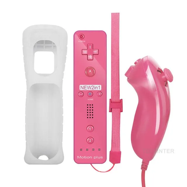 New 2 in 1 Wireless Controle Remote Controller  For Nintendo Wii With Motion Plus Bluetooth Remote For Nintend Wii Gamepad