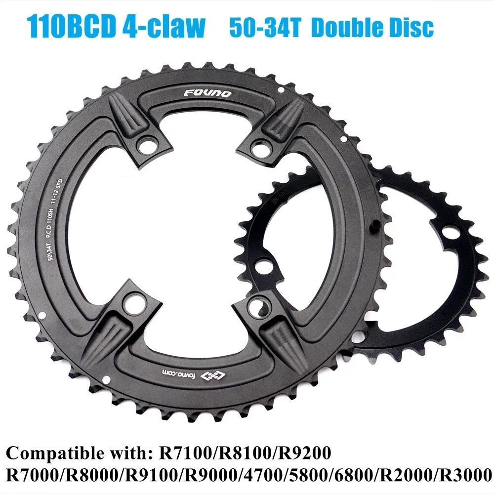 

FOVNO 110BCD Chainring Road Bike 50 34T 2x11 speed Double Chainring For SHIMANO R7000 R8000 R9100 5800 6800 crank accessories