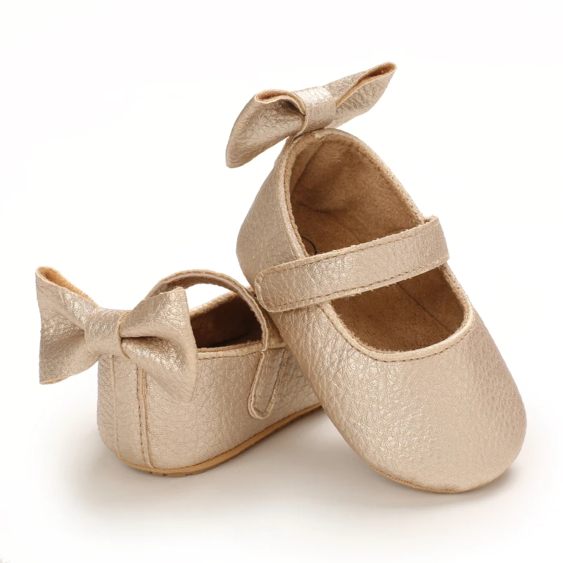 Baby Walking Shoes Golden Baby First Walkers Shoes Gold Princess Shoes Comfortable Soft Soled Non Slip Walking Shoes Pre-Walkers