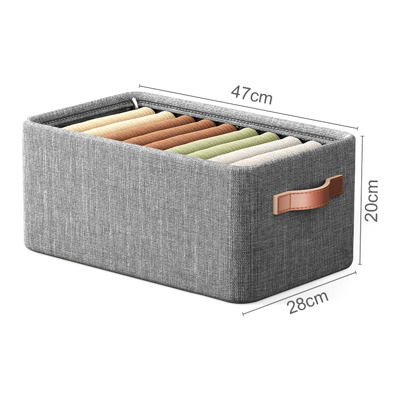 Foldable Clothes Storage Box Wardrobe Organizer with Steel Frame Toys Storage Box Cabinet Container Drawer Closet Organizer 6