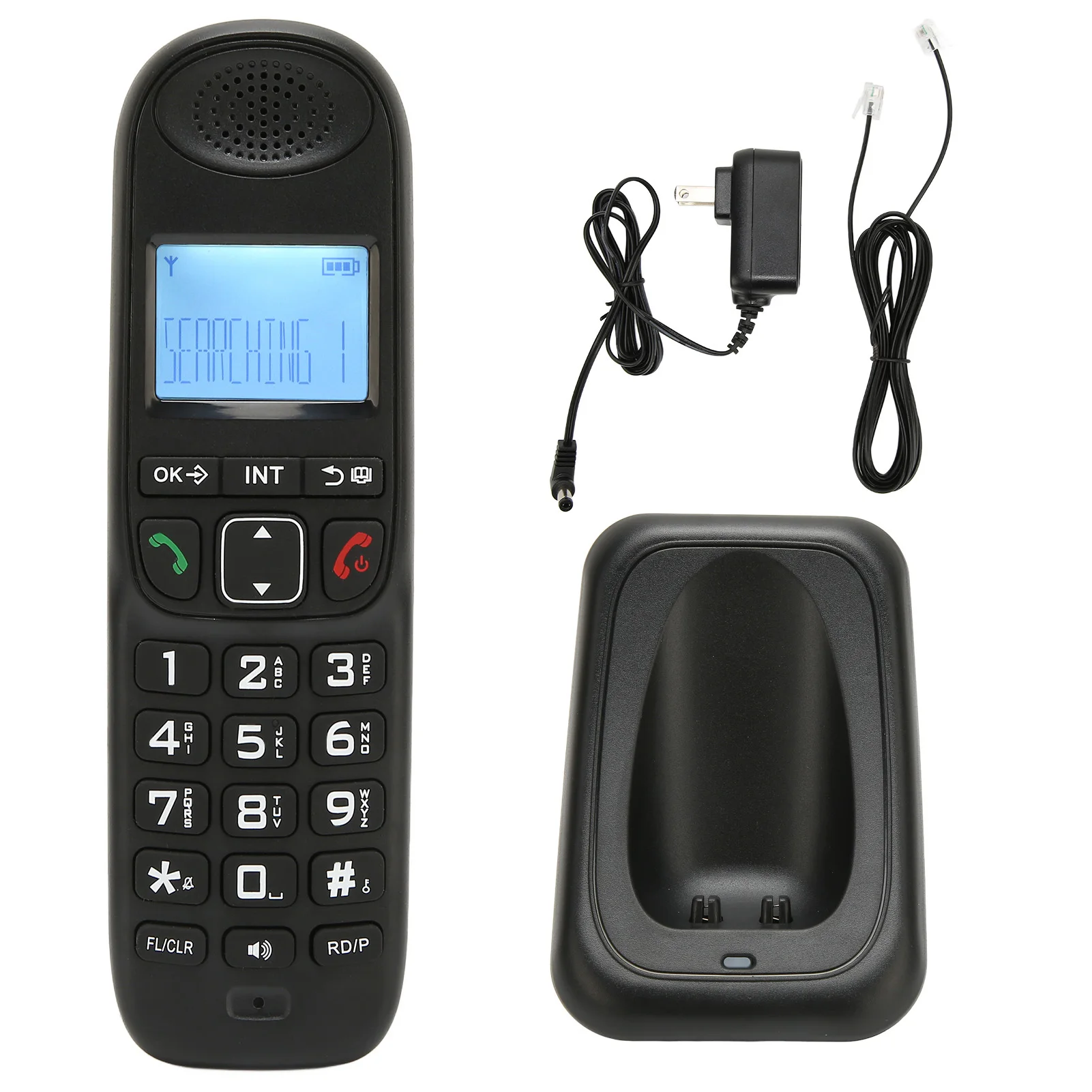 

LCD Caller ID Display Digital Cordless Telephone Hand-Held Free Intercom Hands-Free Calling for US Plug 100‑240V