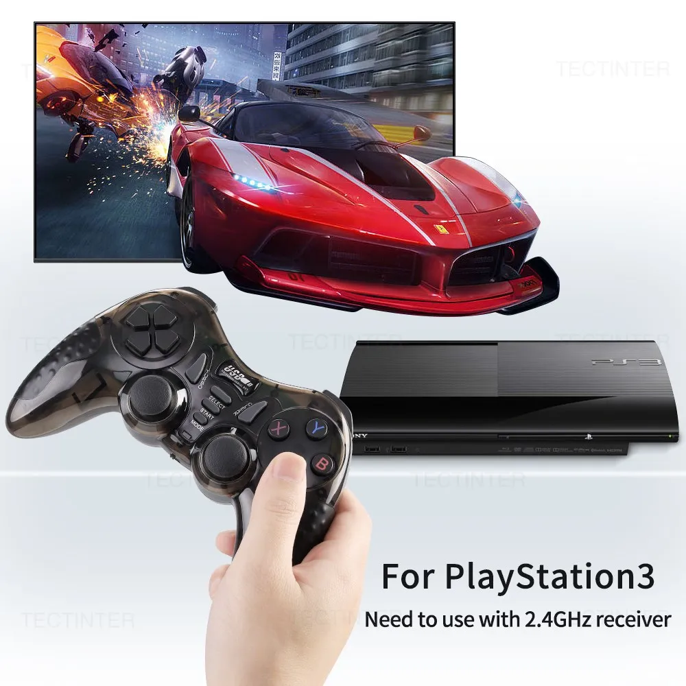 2.4G   е, PS3/PC/TV ڽ ̽ƽ  ܼ X   Ʈѷ  ׼