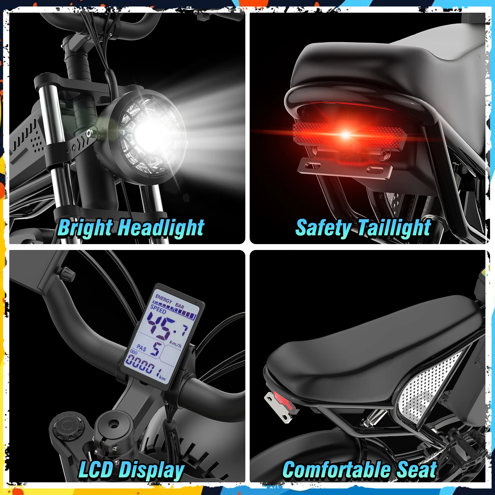 Ridstar Q30 Electric Bike for Adults 2000W 33MPH 48V 20AH 20x4 3