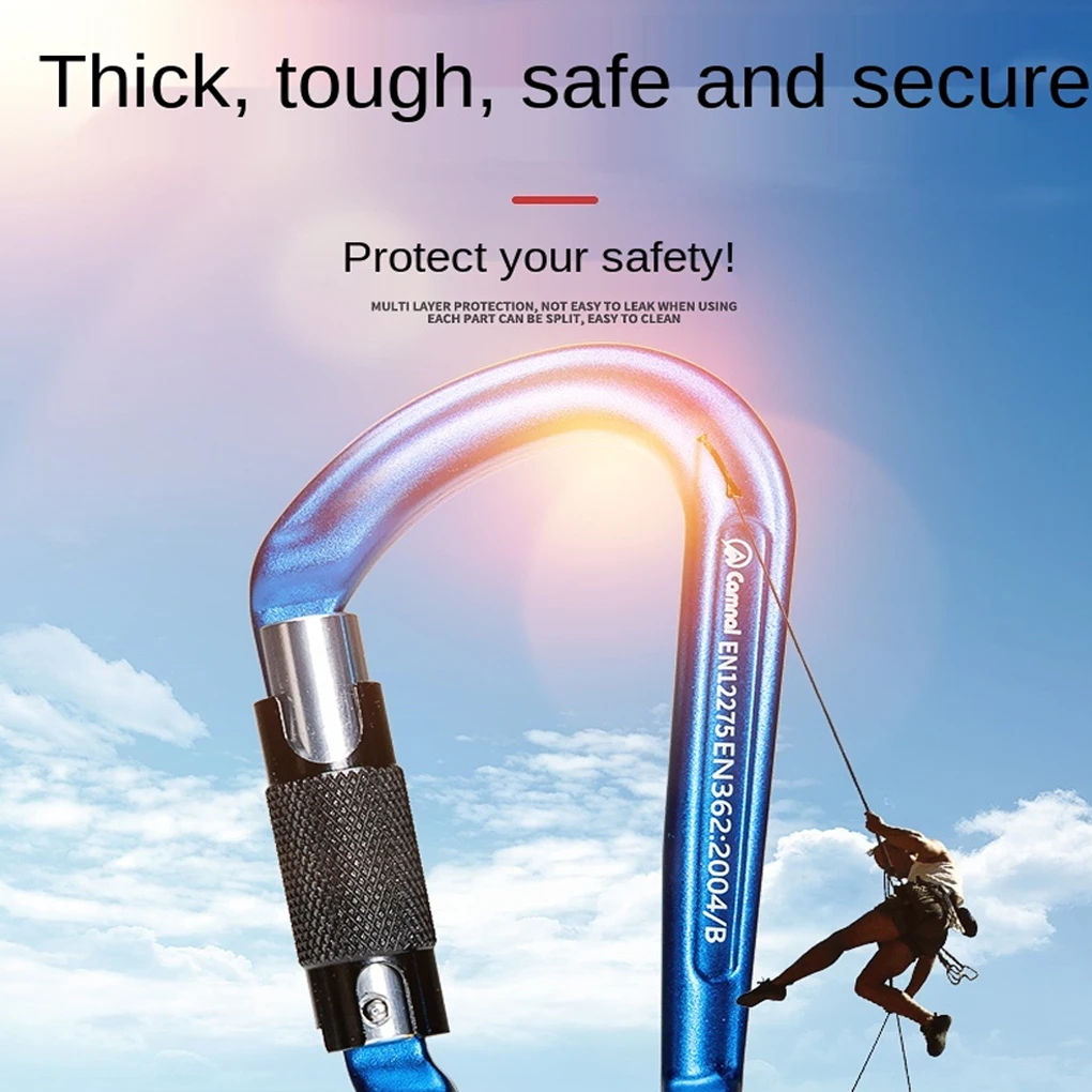 

Carabiner Wheel Lock Protective Buckle Emergency Supplies for Hiking Outdoor